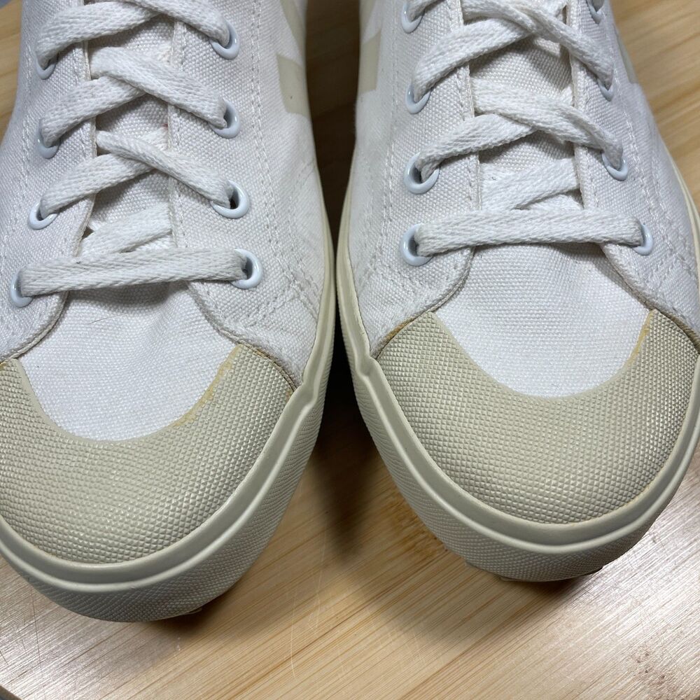 Veja Nova Low Womens Size US 9 Canvas Beige White Sneakers Low Top Shoes - Picture 5 of 16
